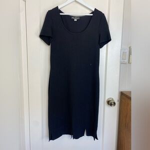 St. John Classic Black Midi Dress